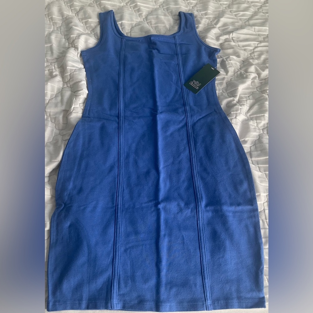 Wild Fable Blue Strapless Sheath Dress Cocktail